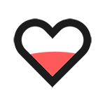 Et ikon som illustrerer hjertet